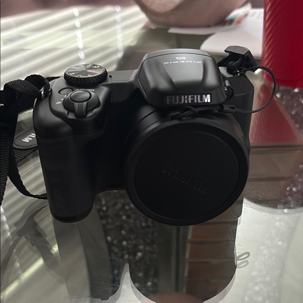 Fujifilm Black Digital Camera with Ergonomic Grip and Large Lens Mount